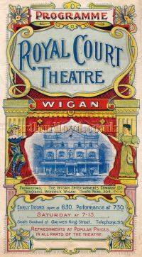 A Programme for 'The Arcadians' at the Royal Court Theatre, Wigan on January the 8th 1912 - Click to see entire programme. 