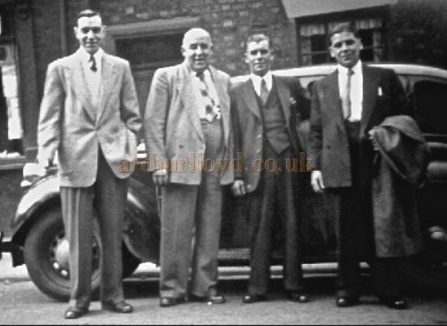 Dick Barnes, manager of the Empire Cinema, Wigan, and friends preparing for a road trip in 1954 - Courtesy Keith Bowen.