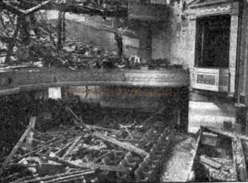 The Fire Damage at the Wigan Hippodrome in 1956 - From the Stage Newspaper, 26th of April 1956.