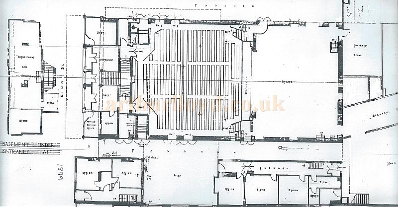 The Royal Court Theatre Wigan Stalls Plan of 1899