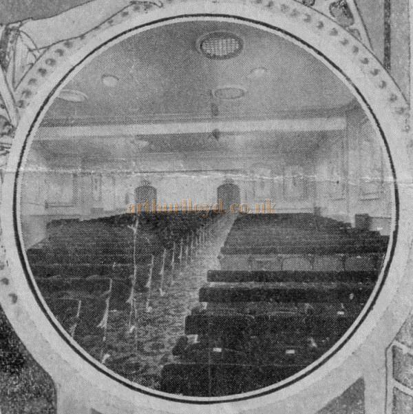 The Auditorium of the King's Palace, Wimbledon - From a Variety Programme for April 22nd 1912