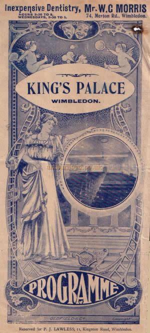A Programme for the King's Palace Theatre for April 1912.