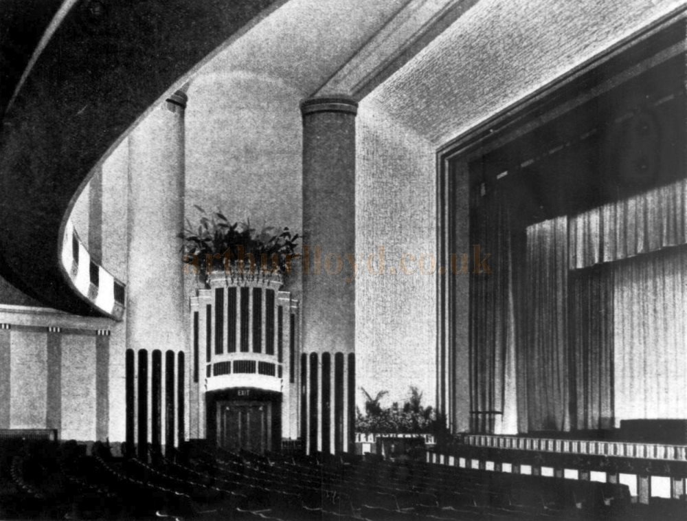 The Auditorium and Stage of the Majestic Theatre, Woodford when it first opened in November 1934 - From The Builder, 15th of February 1935.